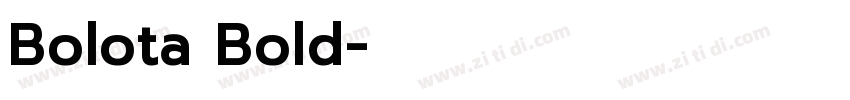 Bolota Bold字体转换
